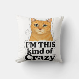 - “Cat Lover’s Humor Pillow – Orange Cat Design” クッション