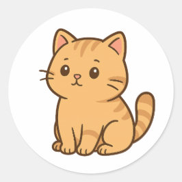 cat lover sticker ラウンドシール