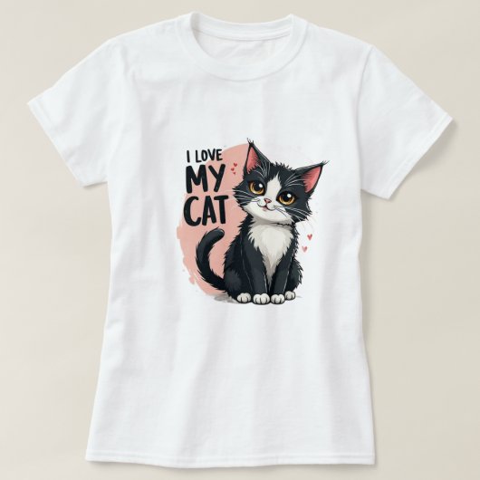 cat lover t shirt design,cat t shirt desgin tシャツ (デザイン正面)