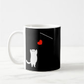 Cat Lover Valentine's Day Animal Affection Love Fu コーヒーマグカップ (左)