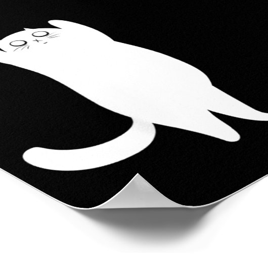 Cat Lover Valentine's Day Animal Affection Love Fu ポスター (角)