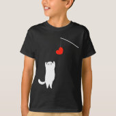 Cat Lover Valentine's Day Animal Affection Love Fu Tシャツ (正面)