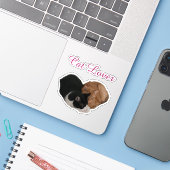 Cat Lover with Cat Heart シール (ノートパソコンとiPhone)