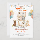 Cat Lover You Kitten Right Meow? Any Age Birthday 招待状 (正面)