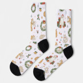 Cat Lover's Christmas Gift Socks ソックス (左)