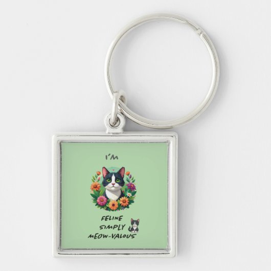 Cat lover's FeLINE Simply MEOW-VaLOUS キーホルダー (正面)