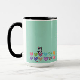 Cat lovers hearts and flower's  マグカップ