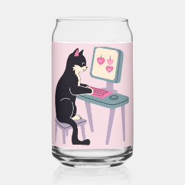 Cat lovers Tuxedo Cat ガラス缶