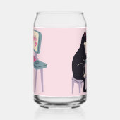 Cat lovers Tuxedo Cat ガラス缶 (右)