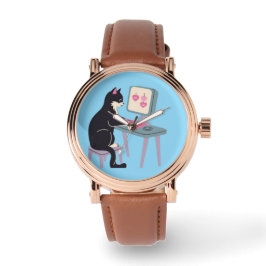 Cat lovers Tuxedo cat  腕時計