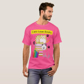 Cat Loves Books Tシャツ (正面フル)