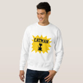 CAT MAN おもしろい Men's Cat Tシャツ (正面フル)