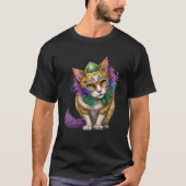 Cat Mardi Gras Happy Mardi Gras Carnival Cat  Kitt Tシャツ (正面)
