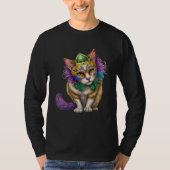Cat Mardi Gras Happy Mardi Gras Carnival Cat  Kitt Tシャツ (正面)