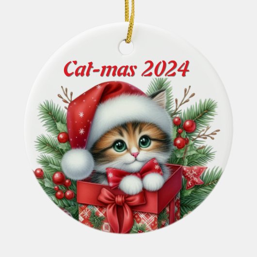 Cat-Mas 2024編集可能オーナメント セラミックオーナメント (正面)