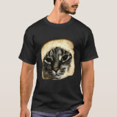 Cat Meme Funny Bread Face Silly Cat Lover Gift for Tシャツ (正面)