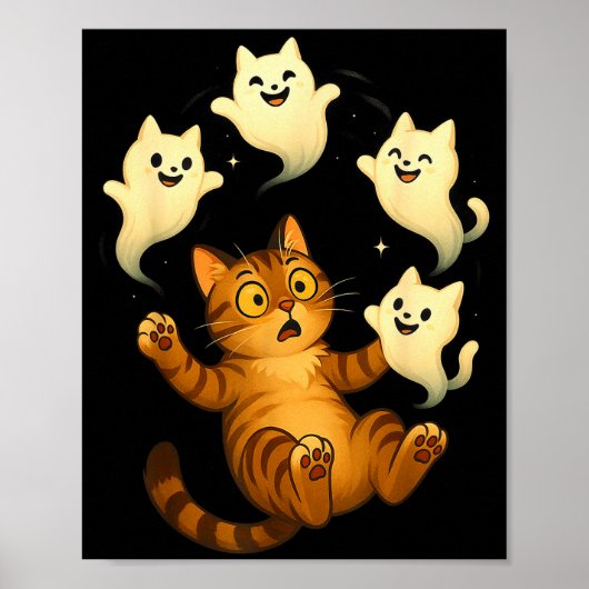 Cat Meme Funny Soky Halloween Kitty ポスター (正面)
