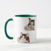Cat Meme Thumbs Up Funny OK Cat Meme Kitten Mug マグカップ (左)