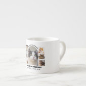 Cat Memorial 7 Photo Collage Pet Tribute Template エスプレッソカップ (正面右)