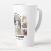 Cat Memorial 7 Photo Collage Pet Tribute Template カフェラテマグ (右アングル)