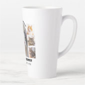 Cat Memorial 7 Photo Collage Pet Tribute Template カフェラテマグ (右)