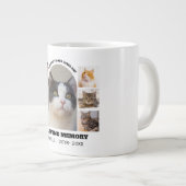 Cat Memorial 7 Photo Collage Pet Tribute Template ジャンボコーヒーマグカップ (正面右)