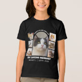 Cat Memorial 7 Photo Collage Pet Tribute Template トライブレンドTシャツ (正面)