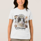 Cat Memorial 7 Photo Collage Pet Tribute Template トライブレンドＴシャツ (正面)