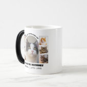 Cat Memorial 7 Photo Collage Pet Tribute Template モーフィングマグカップ (正面左)