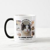 Cat Memorial 7 Photo Collage Pet Tribute Template モーフィングマグカップ (左)