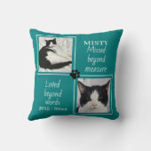 Cat Memorial Beyond恋しく思 Measurement写真カスタムより クッション (裏面)