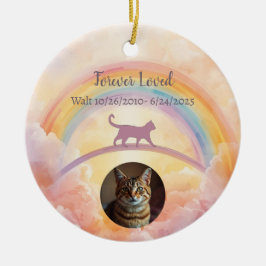 Cat Memorial Ceramic Ornament Rainbow Bridge セラミックオーナメント