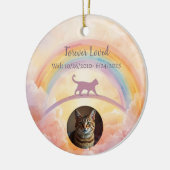 Cat Memorial Ceramic Ornament Rainbow Bridge セラミックオーナメント (左)