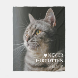 Cat Memorial Gift | Pet Loss Keepsake フリースブランケット