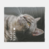 Cat Memorial Gift | Pet Loss Keepsake フリースブランケット (正面(横))