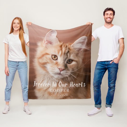 Cat Memorial Gift | Pet Loss Keepsake Fleece Blank フリースブランケット (インサイチュ)