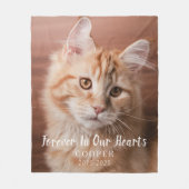 Cat Memorial Gift | Pet Loss Keepsake Fleece Blank フリースブランケット (正面)