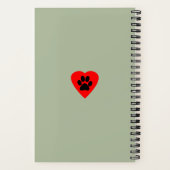 Cat Memorial Journal Sage Green ノートブック (裏面)