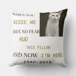 Cat Memorial Pillow – Forever in Our Hearts クッション