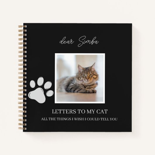 Cat Memorial Remembrance Pet Loss Grief Journal  ノートブック (正面)