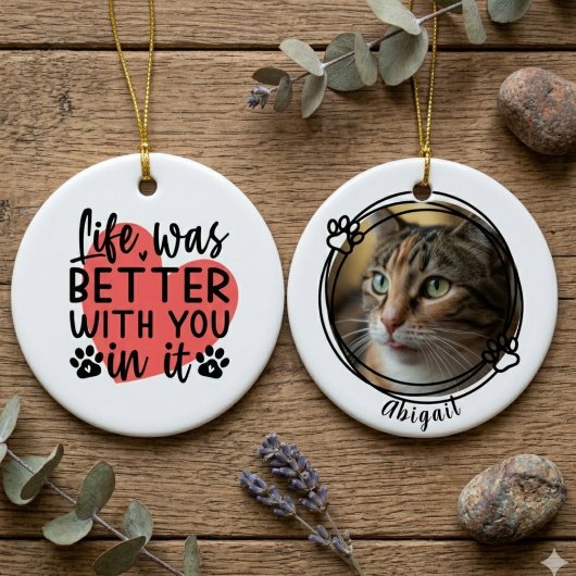 Cat Memorial – Sentimental Pet Loss Tribute セラミックオーナメント