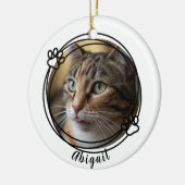 Cat Memorial – Sentimental Pet Loss Tribute セラミックオーナメント (左)