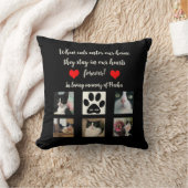 Cat Memorial Throw Pillow with Poem and Photos クッション (ブランケット)