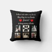 Cat Memorial Throw Pillow with Poem and Photos クッション (正面)