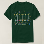 Cat Menorah Funny Hanukkah Decor Hanukcats Chanuka Tシャツ (デザイン正面)
