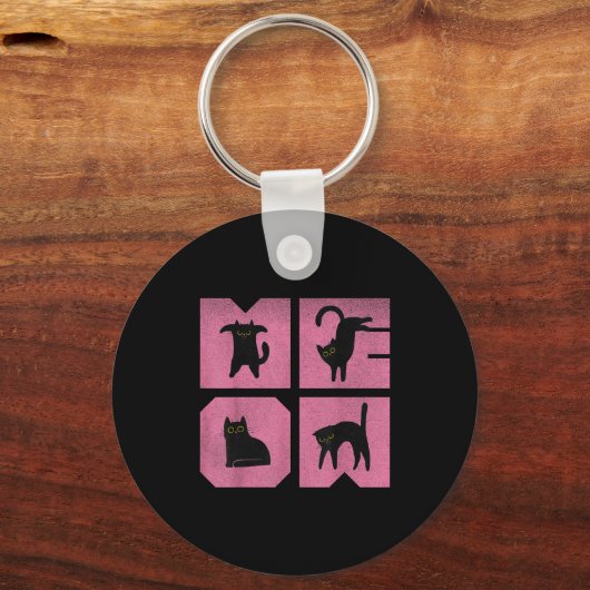 Cat - Meow Art  キーホルダー (正面)