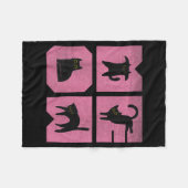 Cat - Meow Art  フリースブランケット (正面(横))