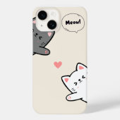 CAT MEOW DESIGN PHONE COVER Case-Mate iPhoneケース (裏面)