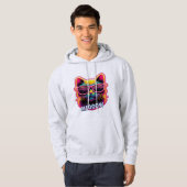 Cat Meow with sunglasses T-Shirt パーカ (正面フル)