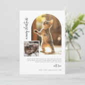 Cat Meowy Christmas Archフォトカード シーズンカード (スタンド正面)